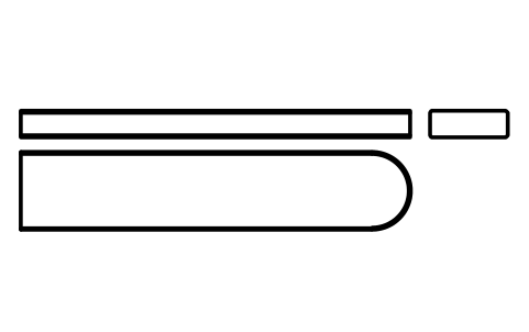 Vorschau des Symbols Flache Passfeder Form C 32 x 11 x 160, Block KEY_C_32X11X160