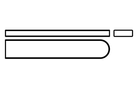 Vorschau des Symbols Flache Passfeder Form C 32 x 11 x 180, Block KEY_C_32X11X180