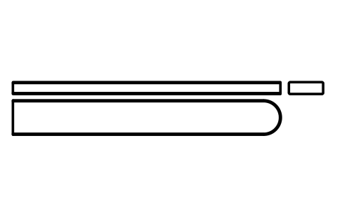 Vorschau des Symbols Flache Passfeder Form C 32 x 11 x 250, Block KEY_C_32X11X250