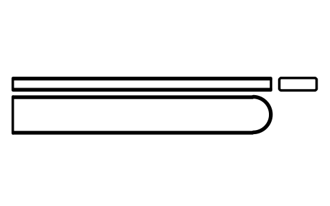 Vorschau des Symbols Flache Passfeder Form C 36 x 12 x 250, Block KEY_C_36X12X250