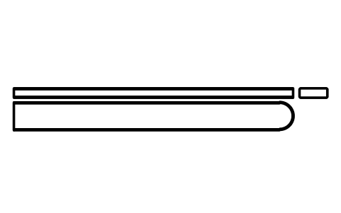 Vorschau des Symbols Flache Passfeder Form C 36 x 12 x 360, Block KEY_C_36X12X360