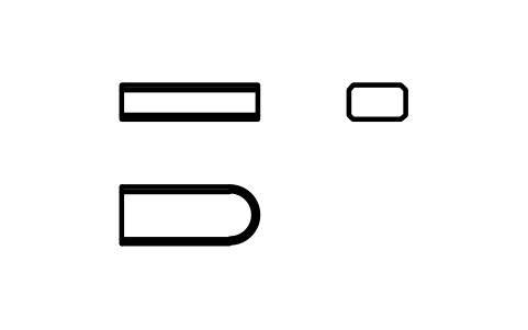 Vorschau des Symbols Flache Passfeder Form C 5 x 3 x 12, Block KEY_C_5X3X12