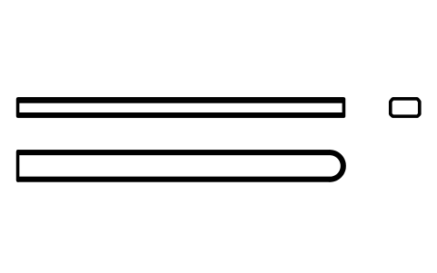 Vorschau des Symbols Flache Passfeder Form C 5 x 3 x 56, Block KEY_C_5X3X56