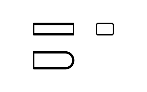 Vorschau des Symbols Flache Passfeder Form C 6 x 4 x 14, Block KEY_C_6X4X14
