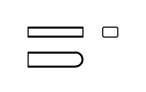 Vorschau des Symbols Flache Passfeder Form C 6 x 4 x 22, Block KEY_C_6X4X22