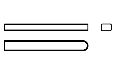 Vorschau des Symbols Flache Passfeder Form C 6 x 4 x 50, Block KEY_C_6X4X50
