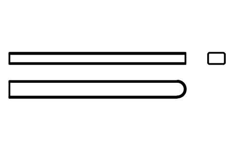 Vorschau des Symbols Flache Passfeder Form C 6 x 4 x 63, Block KEY_C_6X4X63