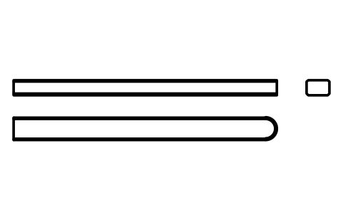 Vorschau des Symbols Flache Passfeder Form C 6 x 4 x 70, Block KEY_C_6X4X70