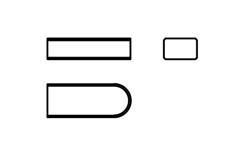Vorschau des Symbols Flache Passfeder Form C 8 x 5 x 20, Block KEY_C_8X5X20