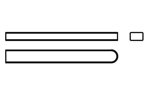 Vorschau des Symbols Flache Passfeder Form C 8 x 5 x 70, Block KEY_C_8X5X70