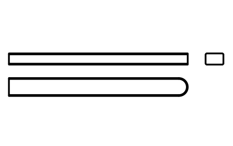 Vorschau des Symbols Flache Passfeder Form C 8 x 5 x 80, Block KEY_C_8X5X80
