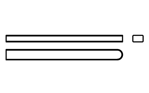 Vorschau des Symbols Flache Passfeder Form C 8 x 5 x 90, Block KEY_C_8X5X90