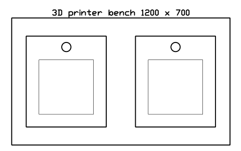 Preview of the 3D printer bench 1200 x 700 symbol, block ULB_3D_PRINTER_BENCH