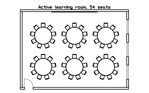 Preview of the Active learning room, 54 seats symbol, block ULB_ACTIVE_ROOM_54