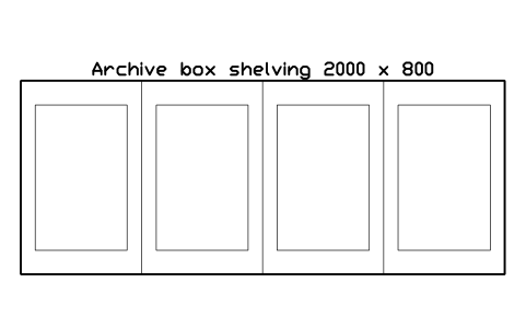 Preview of the Archive box shelving 2000 x 800 symbol, block ULB_ARCHIVE_SHELF