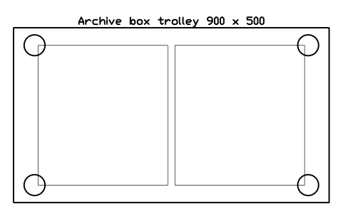 Preview of the Archive box trolley 900 x 500 symbol, block ULB_ARCHIVE_TROLLEY
