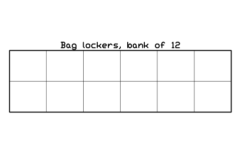 Preview of the Bag lockers, bank of 12 symbol, block ULB_BAG_LOCKERS