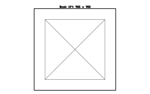 Preview of the Book lift 900 x 900 symbol, block ULB_BOOK_LIFT