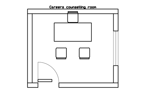 Preview of the Careers counselling room symbol, block ULB_CAREERS_ROOM