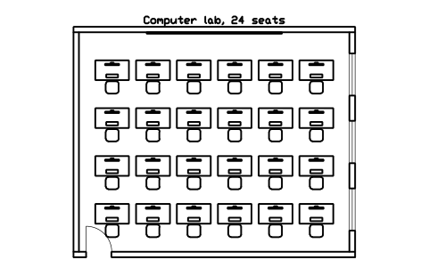 Preview of the Computer lab, 24 seats symbol, block ULB_COMPUTER_LAB_24
