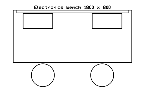 Preview of the Electronics bench 1800 x 800 symbol, block ULB_ELECTRONICS_BENCH