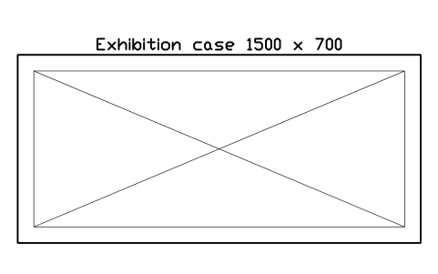Preview of the Exhibition case 1500 x 700 symbol, block ULB_EXHIBITION_CASE