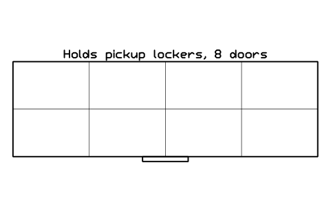 Preview of the Holds pickup lockers, 8 doors symbol, block ULB_HOLDS_LOCKERS