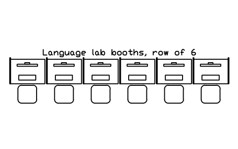 Preview of the Language lab booths, row of 6 symbol, block ULB_LANGUAGE_BOOTHS_6