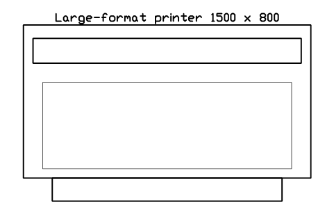 Preview of the Large-format printer 1500 x 800 symbol, block ULB_LARGE_FORMAT_PRINTER