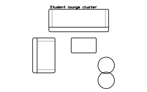 Preview of the Student lounge cluster symbol, block ULB_LOUNGE_CLUSTER