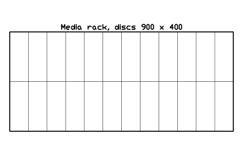 Preview of the Media rack, discs 900 x 400 symbol, block ULB_MEDIA_RACK