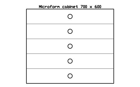 Preview of the Microform cabinet 700 x 600 symbol, block ULB_MICROFORM_CABINET