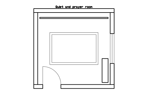 Preview of the Quiet and prayer room symbol, block ULB_QUIET_ROOM
