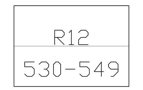 Preview of the Shelf range label symbol, block ULB_RANGE_LABEL