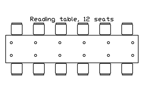Preview of the Reading table, 12 seats symbol, block ULB_READING_TABLE_12