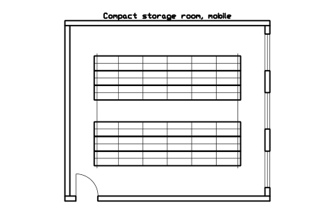 Preview of the Compact storage room, mobile symbol, block ULB_ROOM_COMPACT_STORE