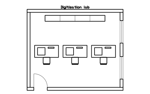Preview of the Digitisation lab symbol, block ULB_ROOM_DIGITISATION_LAB