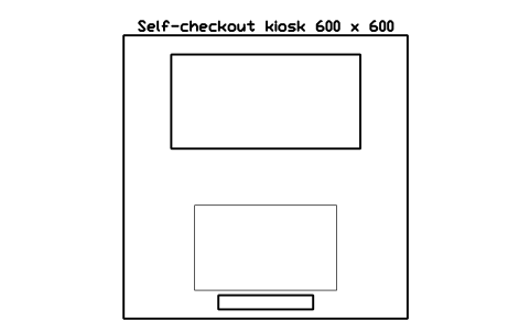 Preview of the Self-checkout kiosk 600 x 600 symbol, block ULB_SELF_CHECKOUT
