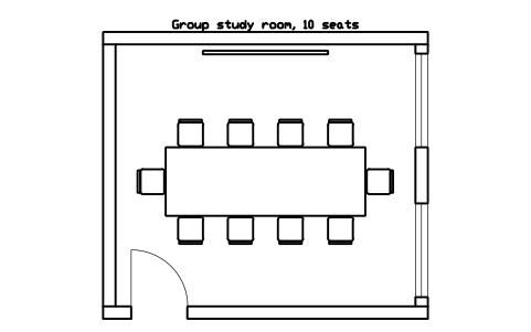 Preview of the Group study room, 10 seats symbol, block ULB_STUDY_ROOM_10