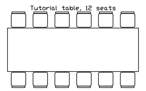 Preview of the Tutorial table, 12 seats symbol, block ULB_TUTORIAL_TABLE_12