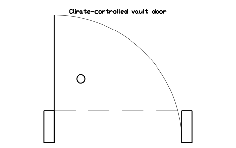 Preview of the Climate-controlled vault door symbol, block ULB_VAULT_DOOR