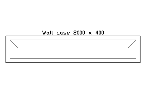 Preview of the Wall case 2000 x 400 symbol, block ULB_WALL_CASE