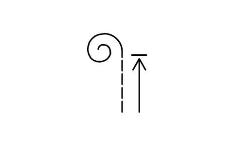 Preview of the Open roller curtain symbol, block IVC_1289