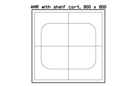 Preview of the AMR with shelf cart, 800 x 800 symbol, block WHL_AMR_CART