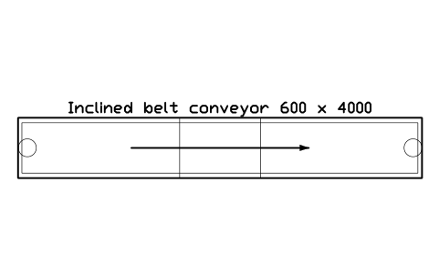 Preview of the Inclined belt conveyor 600 x 4000 symbol, block WHL_BELT_INCLINE