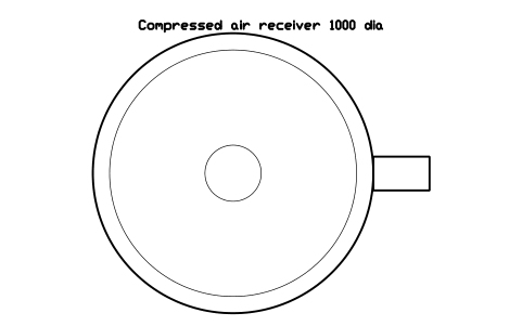 Preview of the Compressed air receiver 1000 dia symbol, block WHL_COMPRESSED_AIR