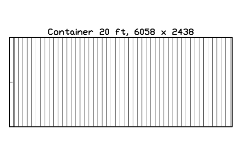 Preview of the Container 20 ft, 6058 x 2438 symbol, block WHL_CONTAINER_20