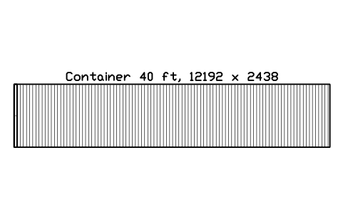 Preview of the Container 40 ft, 12192 x 2438 symbol, block WHL_CONTAINER_40
