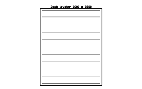 Preview of the Dock leveler 2000 x 2500 symbol, block WHL_DOCK_LEVELER