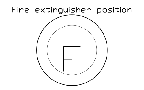 Preview of the Fire extinguisher position symbol, block WHL_EXTINGUISHER